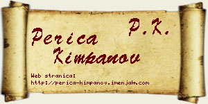 Perica Kimpanov vizit kartica